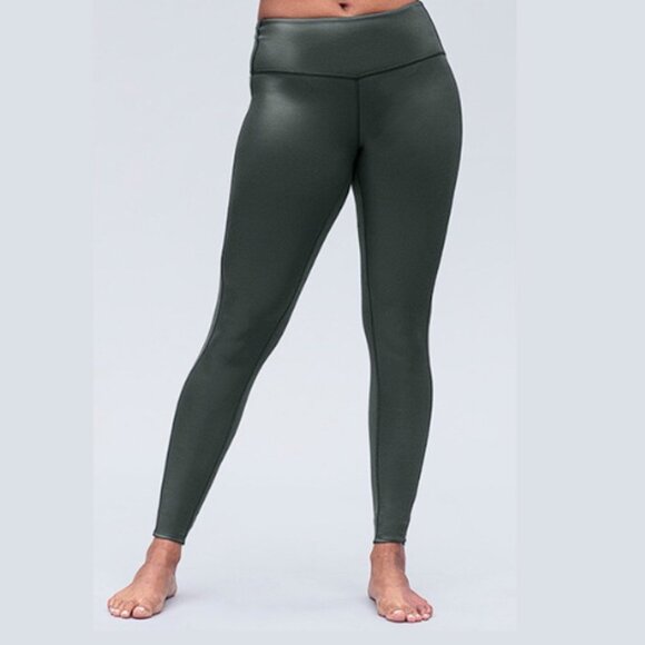 Peach Nina Legging 2.0 in Forest Green High Rise Half Shine (L) NWOT! - Picture 1 of 9